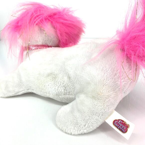 Puppy Surprise Plush Shimmery Pink Dog with 4 Puppies - Picture 2 of 5